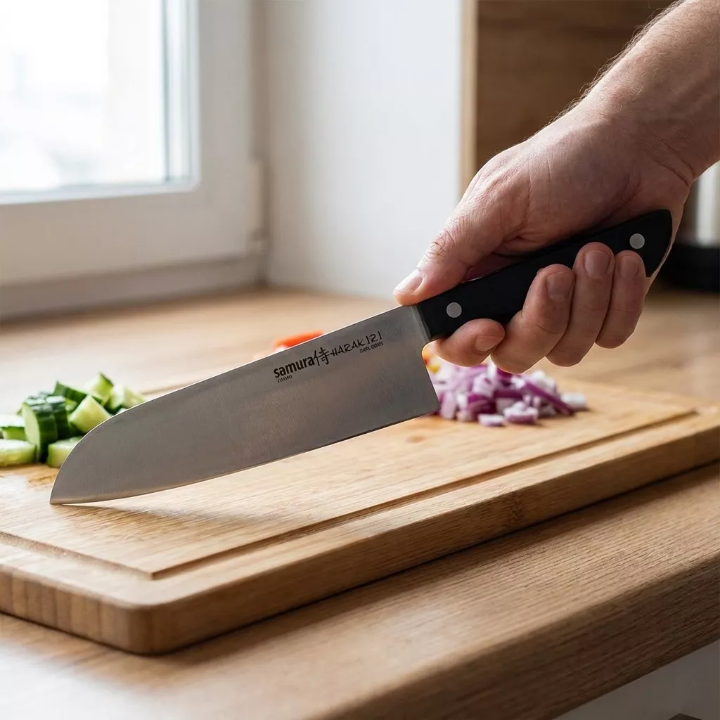 Nóż kuchenny Samura Harakiri Santoku 17,5 cm AUS-8 58HRC