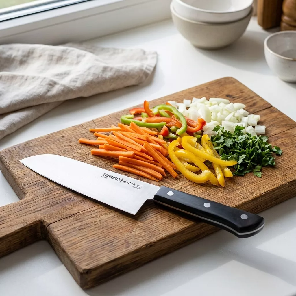 Nóż kuchenny Samura Harakiri Santoku 17,5 cm AUS-8 58HRC