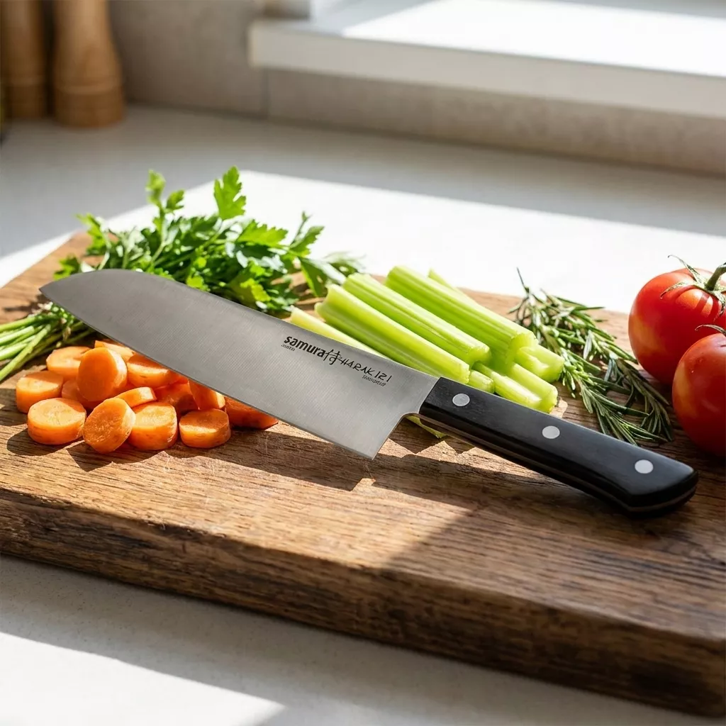 Nóż kuchenny Samura Harakiri Santoku 17,5 cm AUS-8 58HRC