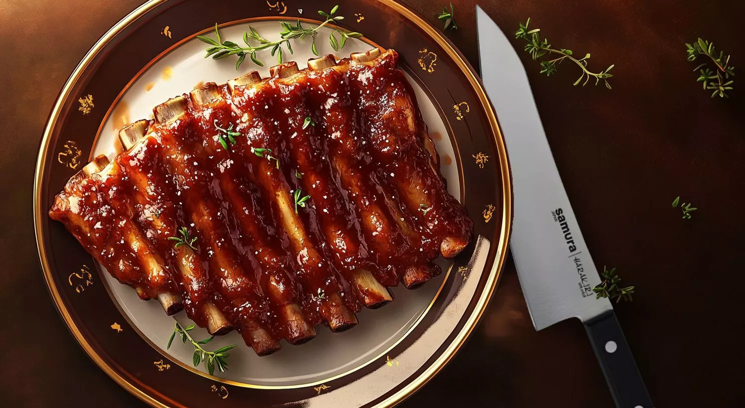 Samura Harakiri nóż szefa kuchni Gyuto 182mm AUS-8