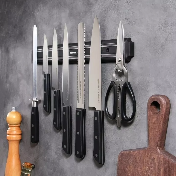 Samura Harakiri Zestaw 5 Noży Kuchennych, Nożyczki, Stalka, Listwa Magnetyczna
