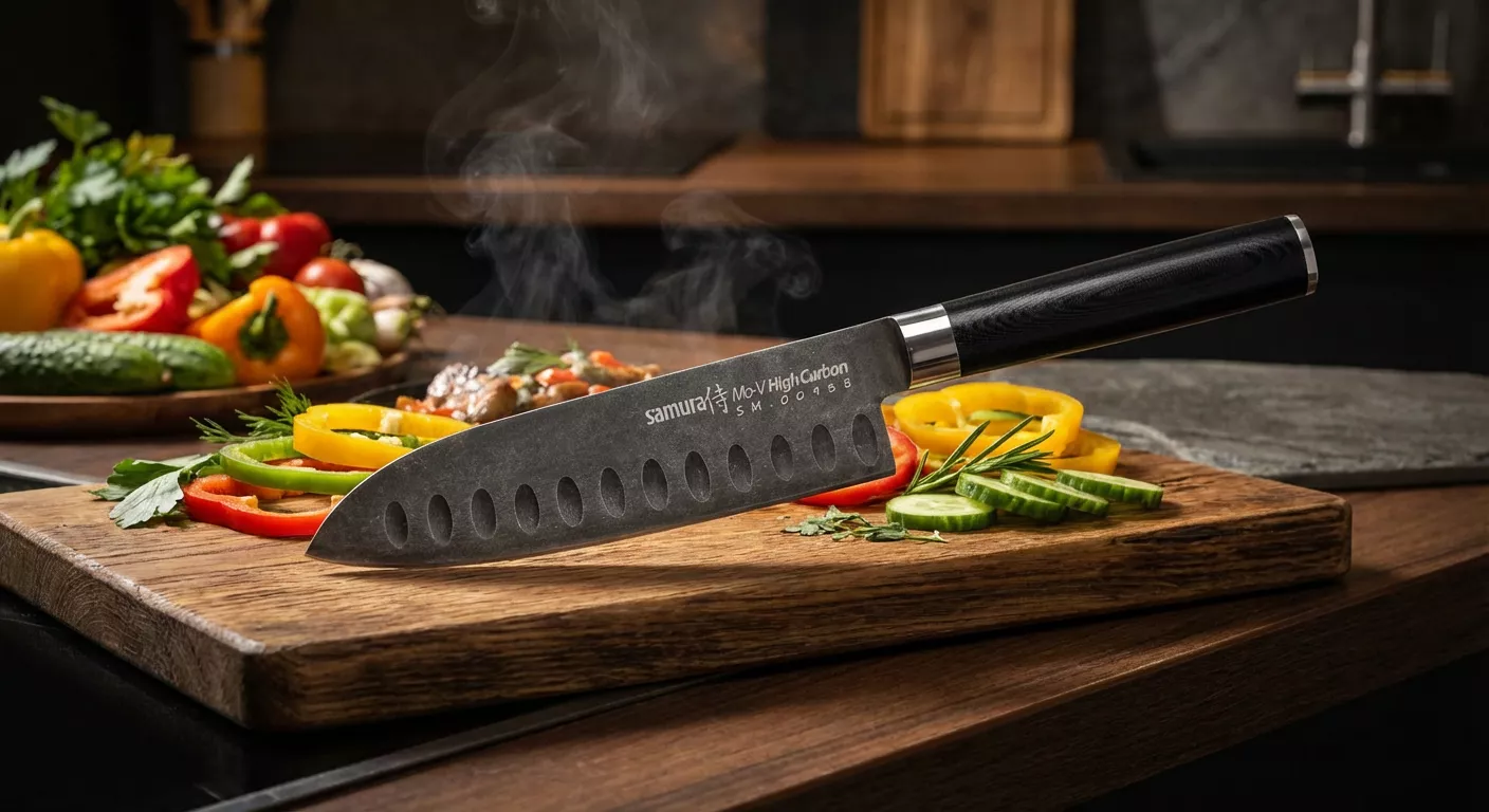 Samura MO-V Stonewash małe santoku 138mm.