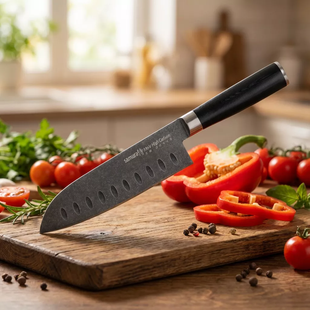 Samura MO-V Stonewash Santoku 180mm