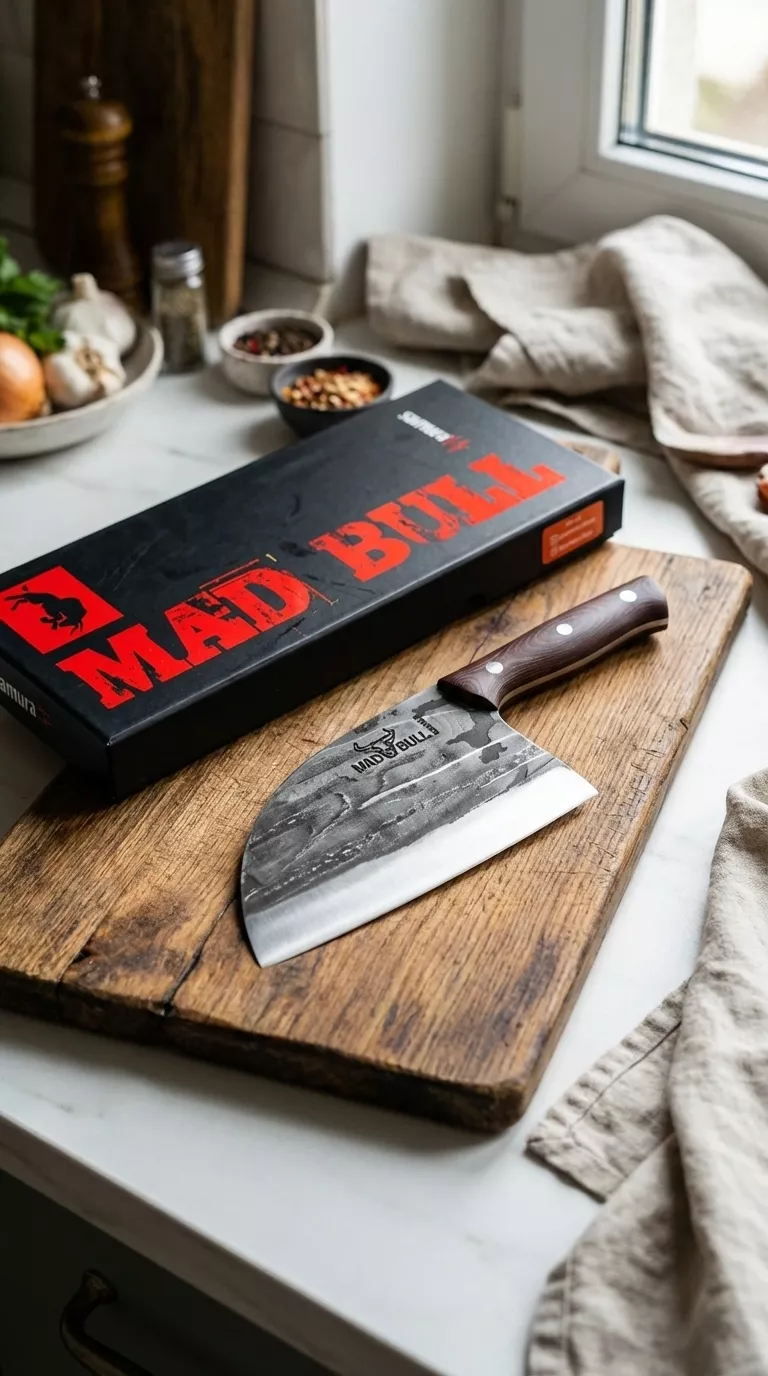 Samura Mad Bull Tasak Serbski 18cm Czerwony AUS-8