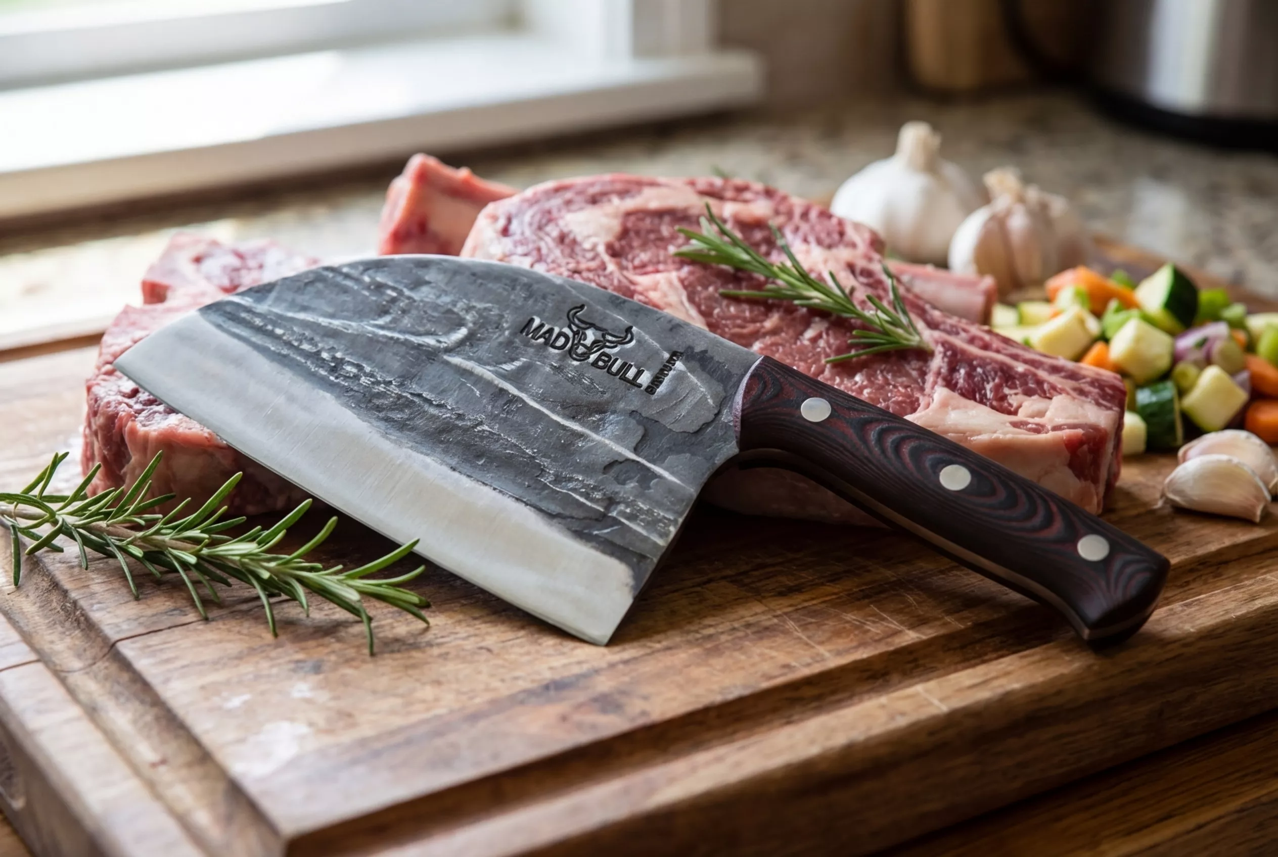 Samura Mad Bull Tasak Serbski 18cm Czerwony AUS-8