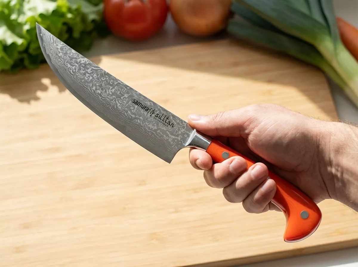 Nóż kuchenny Samura Sultan Pchak 15,9 cm czerwony SU-0086DBR