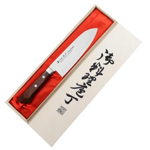 Satake Unique Shirogami Nóż Santoku 17cm w drewnia