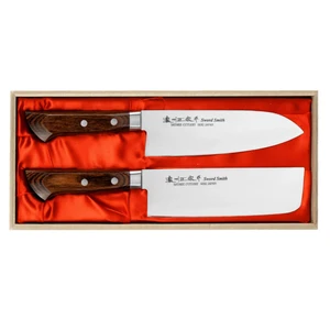 Satake Unique Shirogami Zestaw Santoku + Nakiri