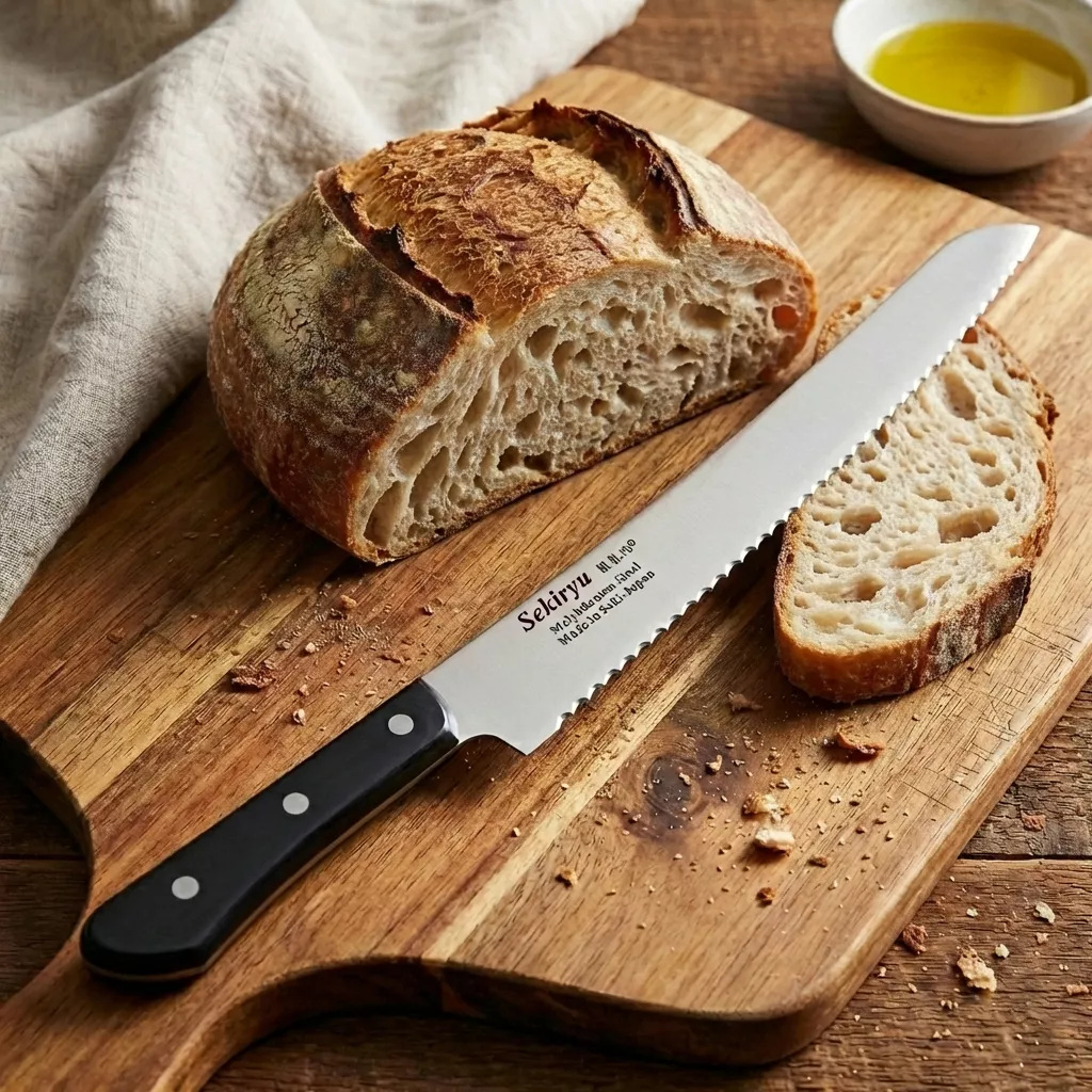 Sekiryu Zestaw 5 Japońskich Noży Kuchennych AUS-8A, Drewniane Rękojeści