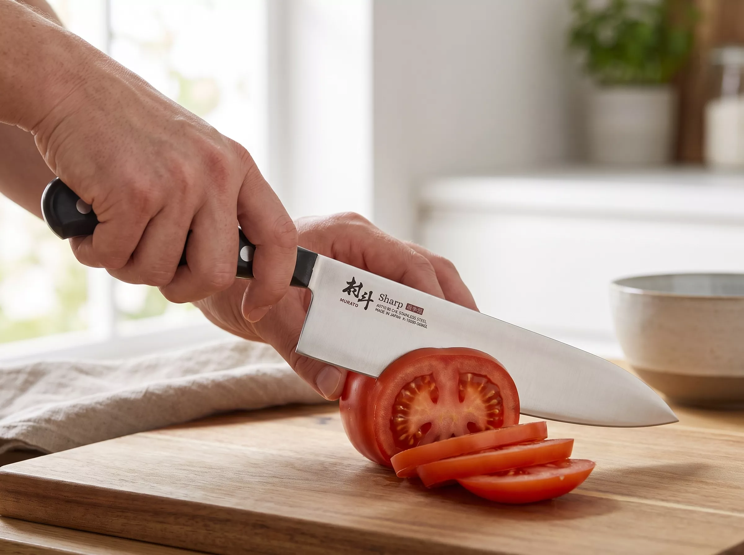 Japoński nóż szefa kuchni Shimomura  Murato Sharp AUS-10 Gyuto 21 cm