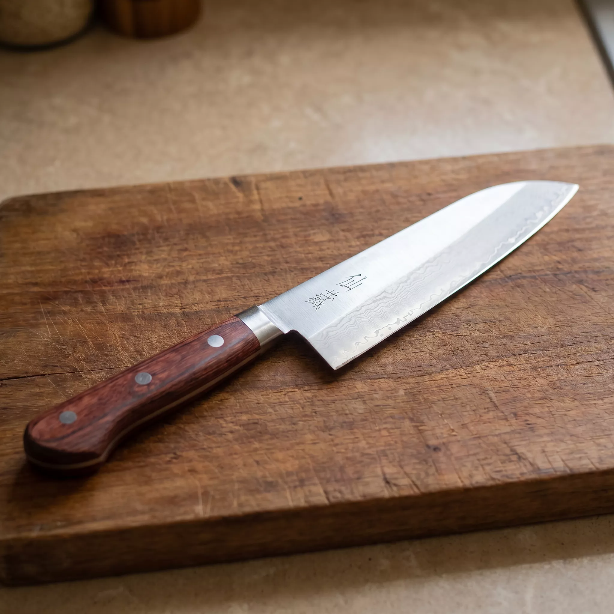 Suncraft Clad Nóż Santoku 16,7 cm - Stal AUS10 San Mai