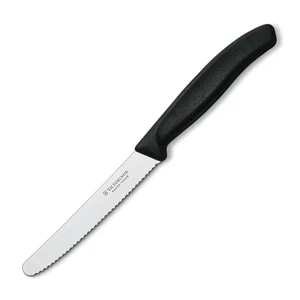 Victorinox nóż uniwersalny ząbkowany czarny 11cm