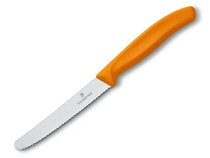Victorinox nóż uniwersalny 11cm ząbkowany pomarań.