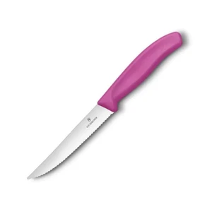 Victorinox nóż uniwersalny 12cm ząbkowany różowy