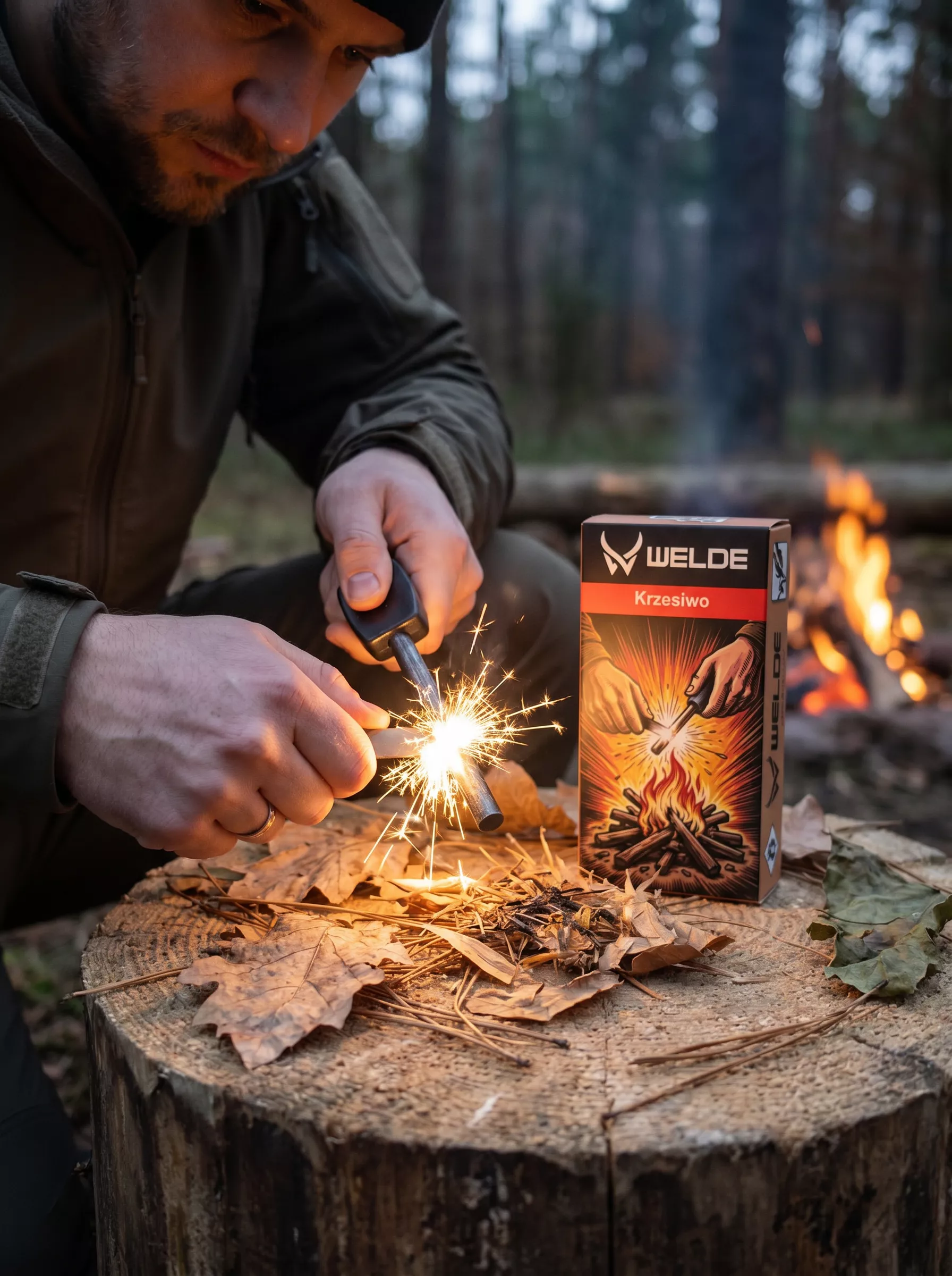 Krzesiwo magnezowe Welde 8mm x 8cm - survival i bushcraft