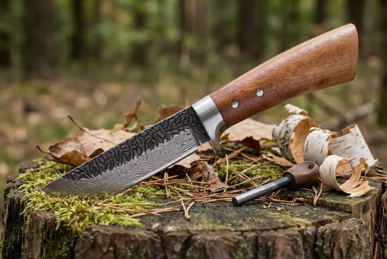 Nóż myśliwski Welde WH04DM Stal Damasceńska T10 25 cm