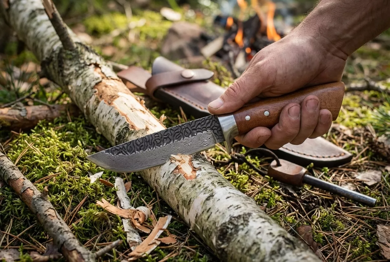 Nóż myśliwski Welde WH04DM Stal Damasceńska T10 25 cm