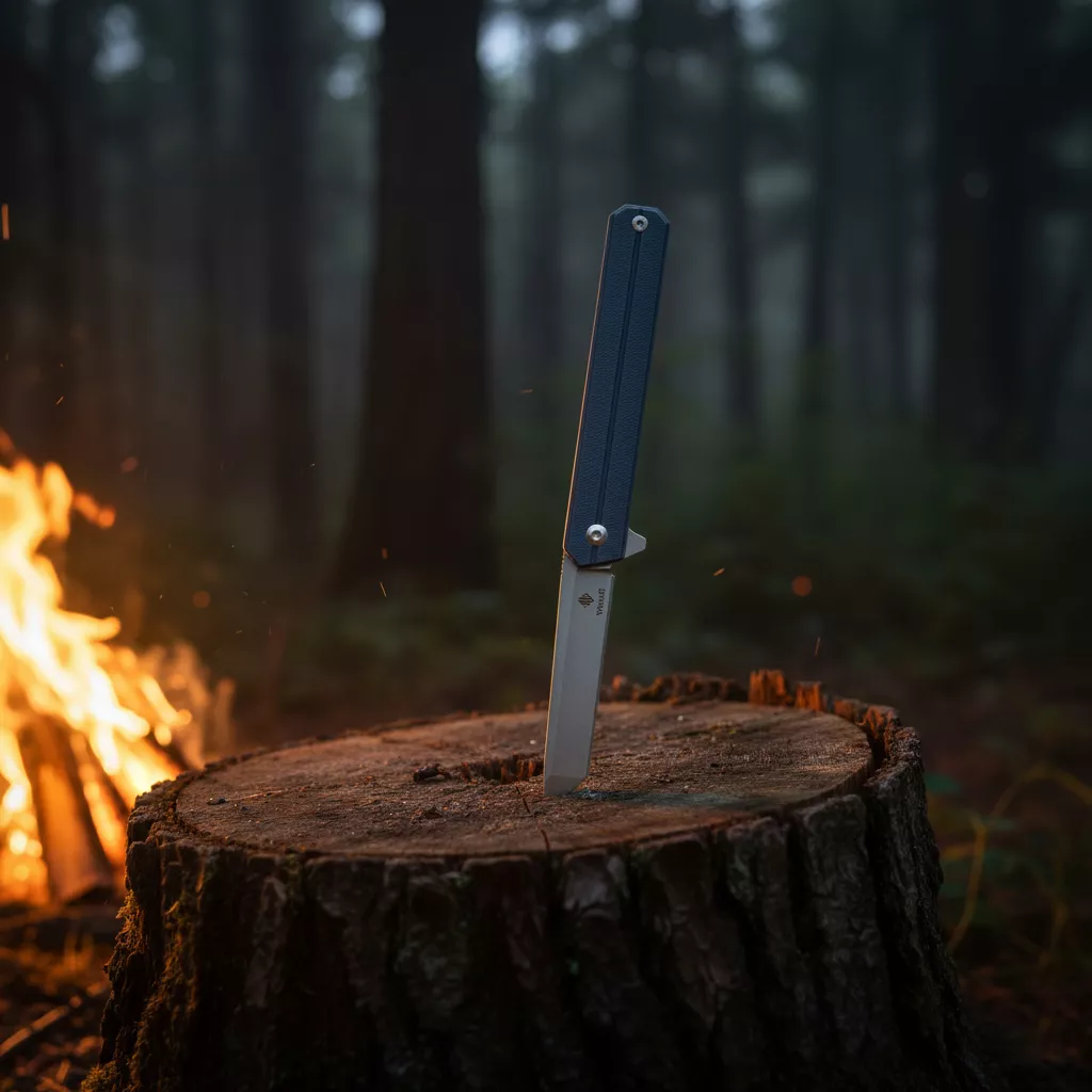 Womsi Wolf nóż składany tanto blue G10 v2 14C28N