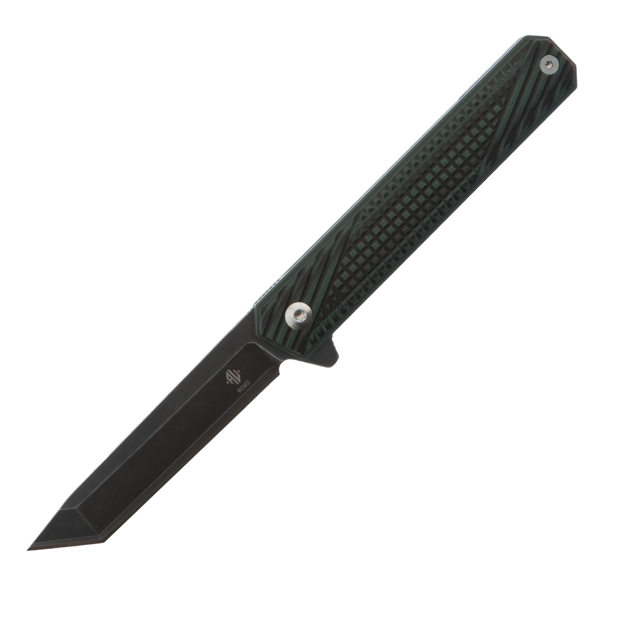 Womsi Wolf nóż składany tanto dark green G10 S90V