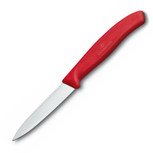 Victorinox nóż do obierania 8cm gładki czerwony