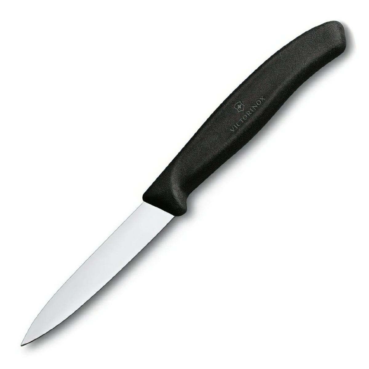 Victorinox nóż do obierania 8cm gładki czarny.