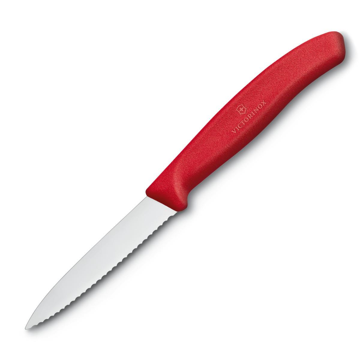 Victorinox nóż do obierania 8cm ząbkowany czerwon