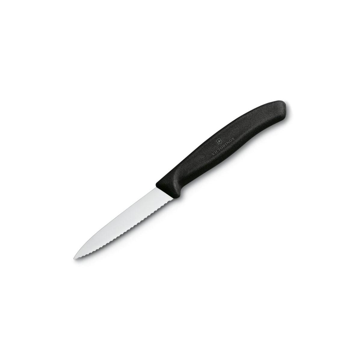 Victorinox noż do obierania 8cm ząbkowany czarny