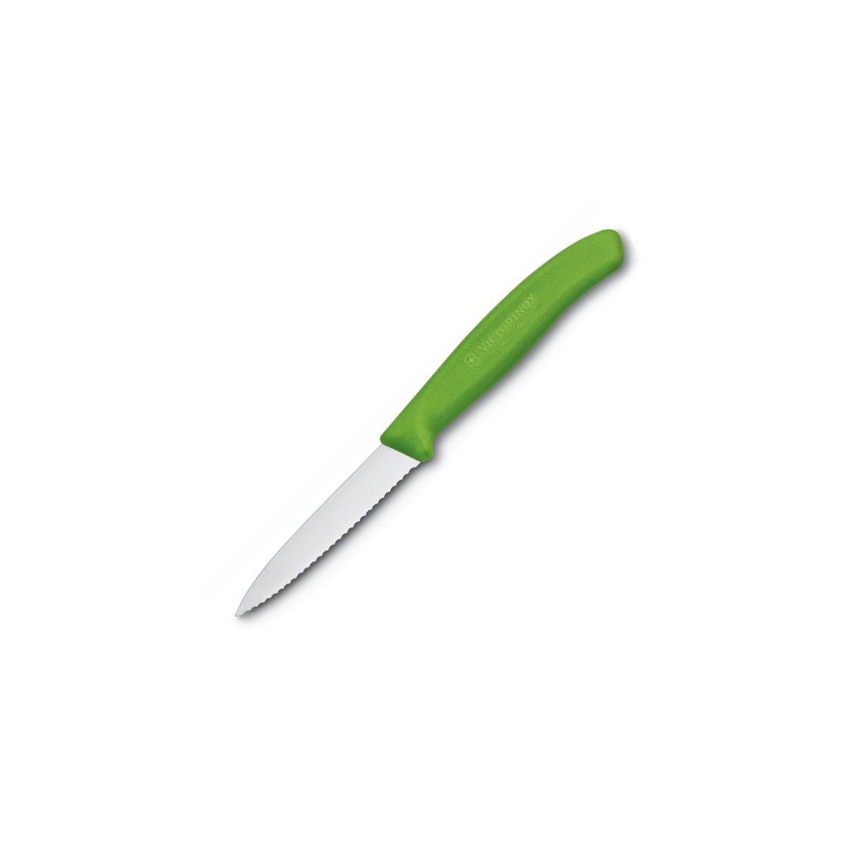 Victorinox nóż do obierania 8cm ząbkowany zielony