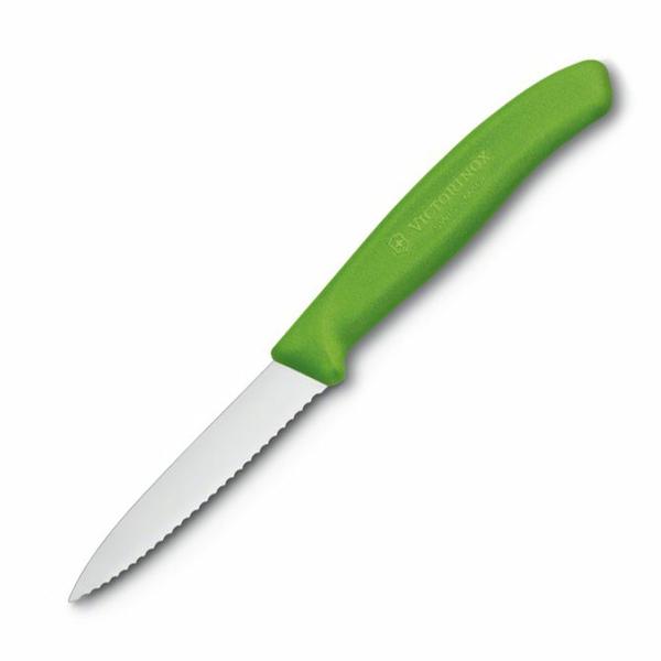 Victorinox nóż do obierania 8cm ząbkowany zielony
