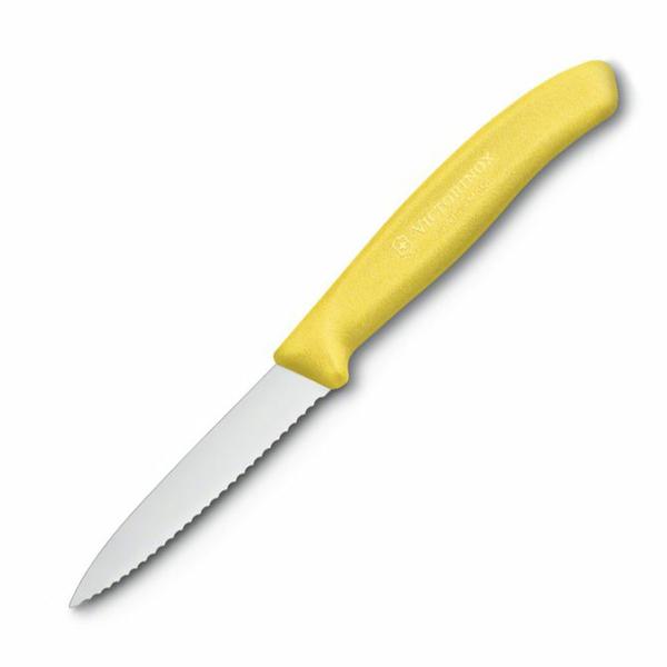 Victorinox nóż do obierania 8cm ząbkowany żółty