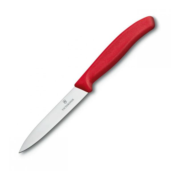 Victorinox nóż do obierania 10cm gładki czerwony