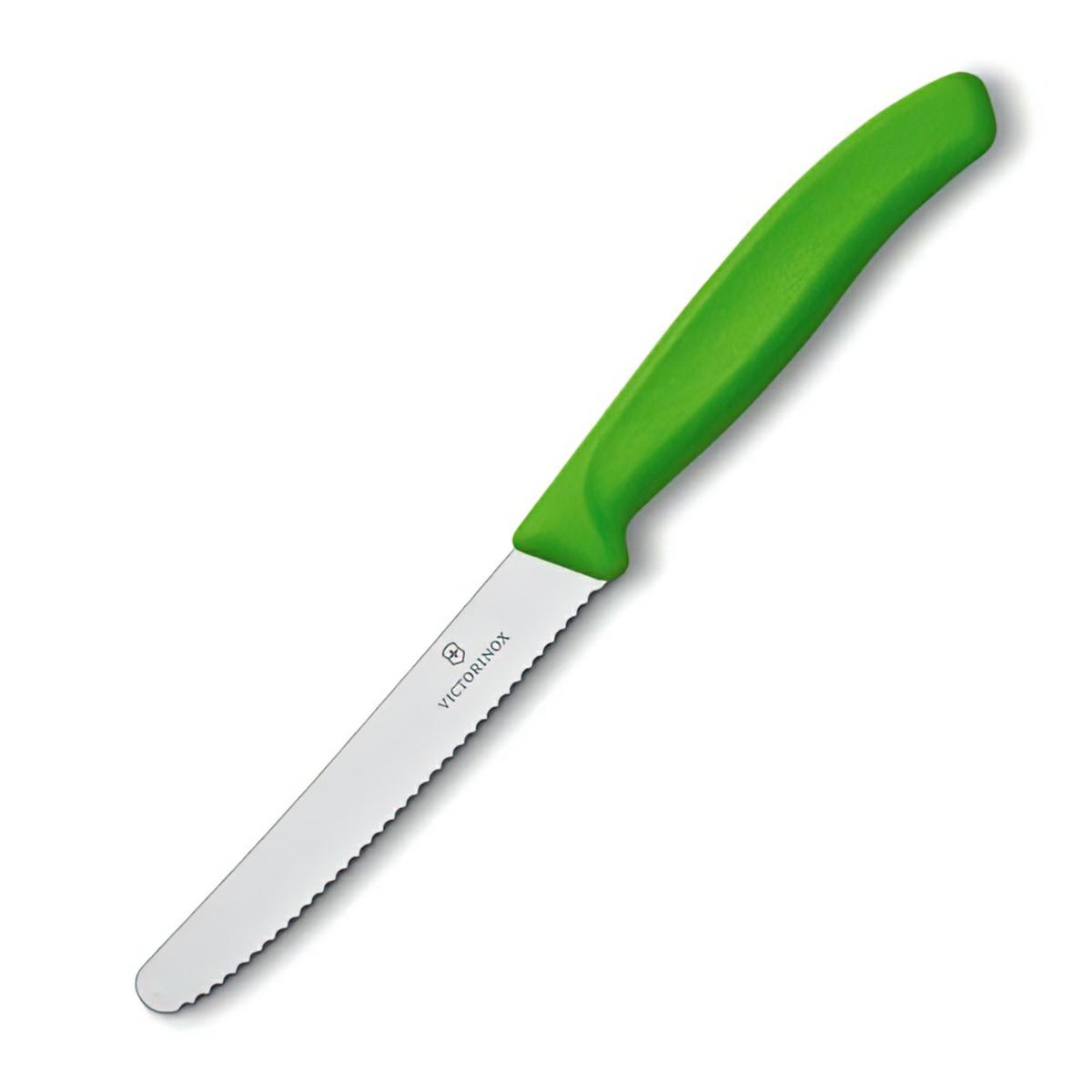 Victorinox nóż uniwersalny 11cm ząbkowany zielony