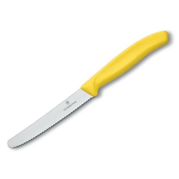 Victorinox nóż uniwersalny 11cm ząbkowany żółty