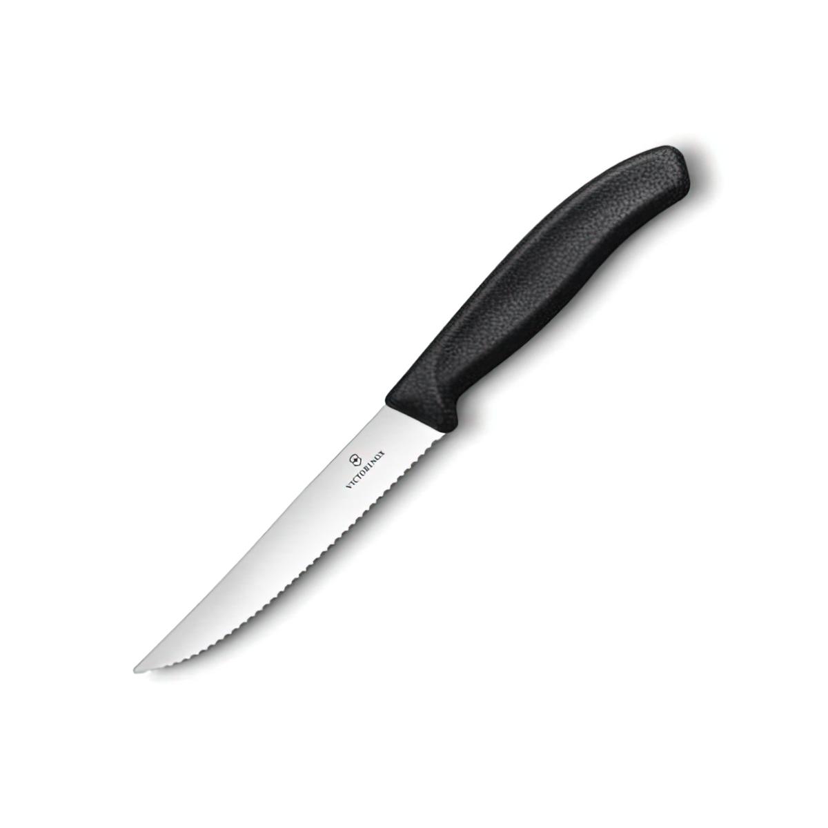 Victorinox nóż uniwersalny 12cm ząbkowany czarny.
