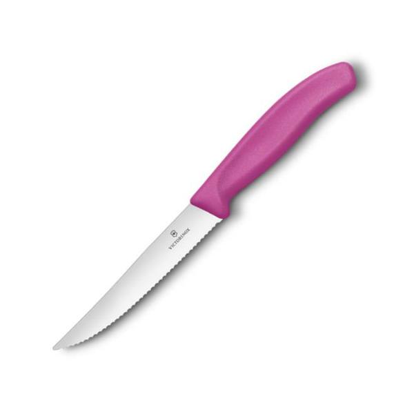Victorinox nóż uniwersalny 12cm ząbkowany różowy