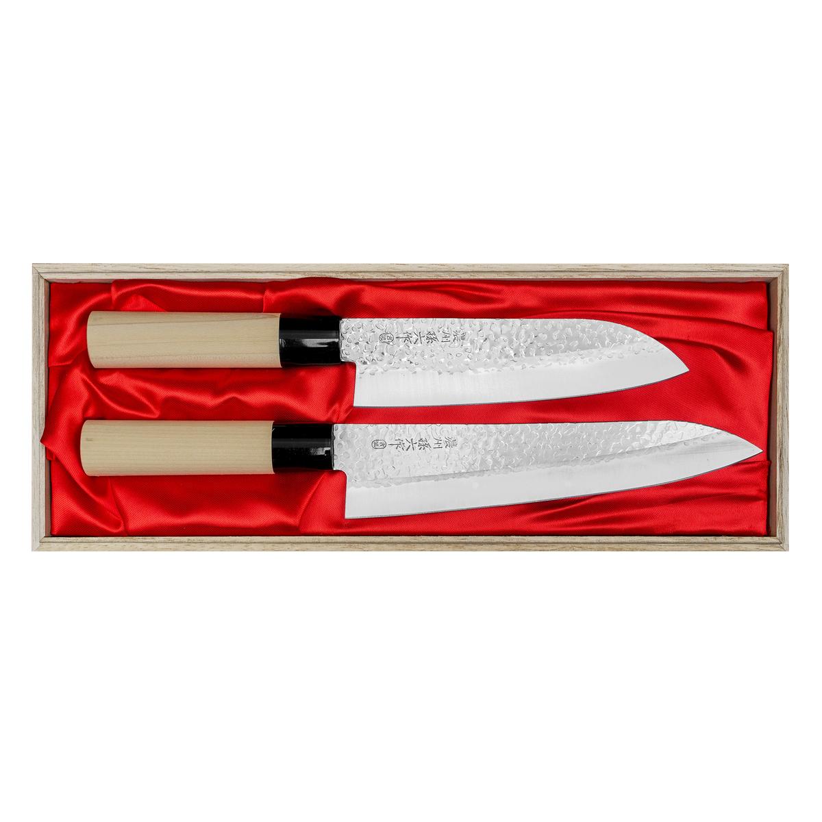 Satake Magaroku Saku Zestaw 2 noży Szefa + Santoku