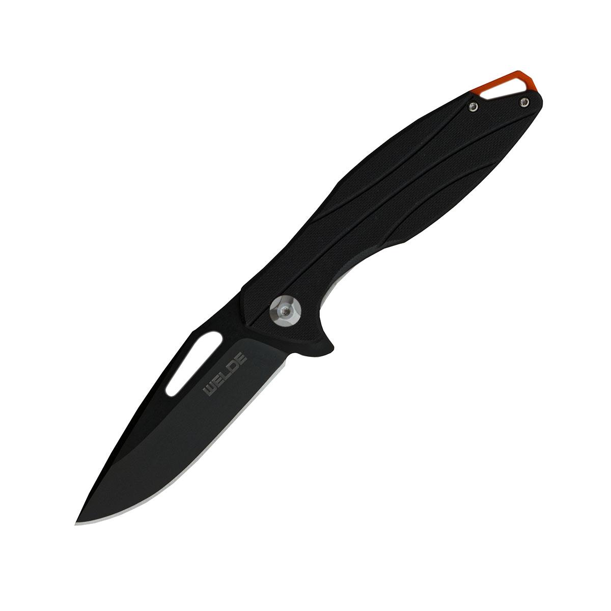 Welde nóż składany D2F16 czarny.