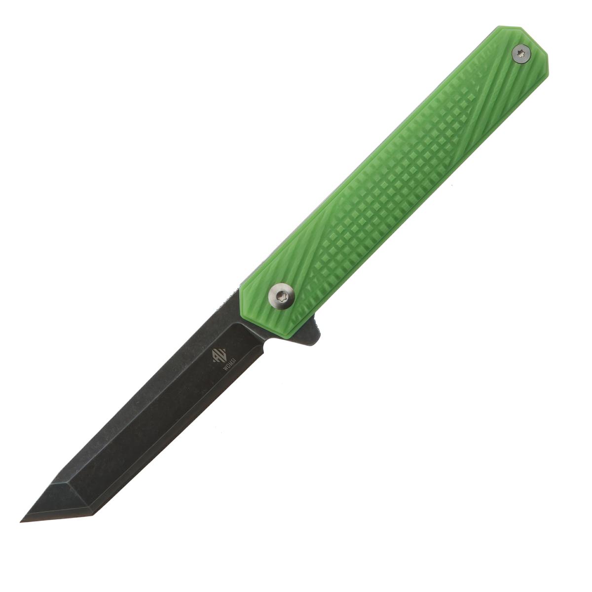 Womsi Wolf nóż składany tanto green G10 S90V