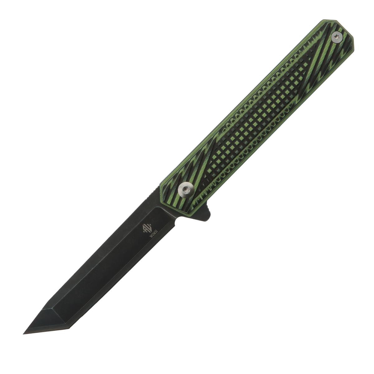 Womsi Wolf nóż składany tanto dark green2 G10 S90V