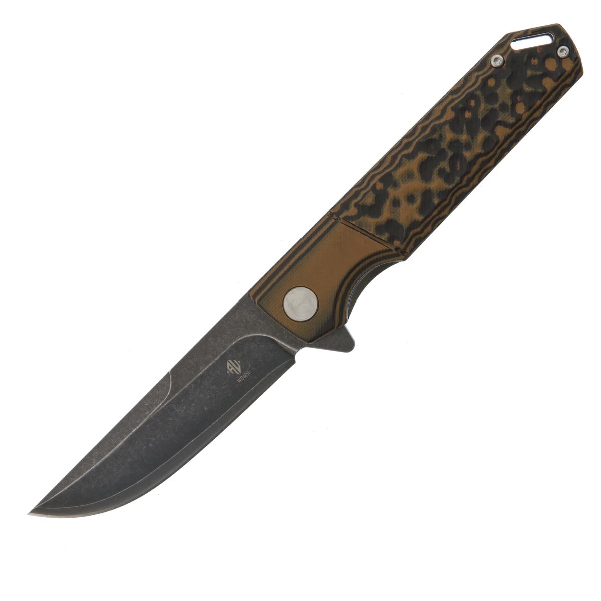 Womsi Wasp nóż składany brązowo czarne G10 S90V