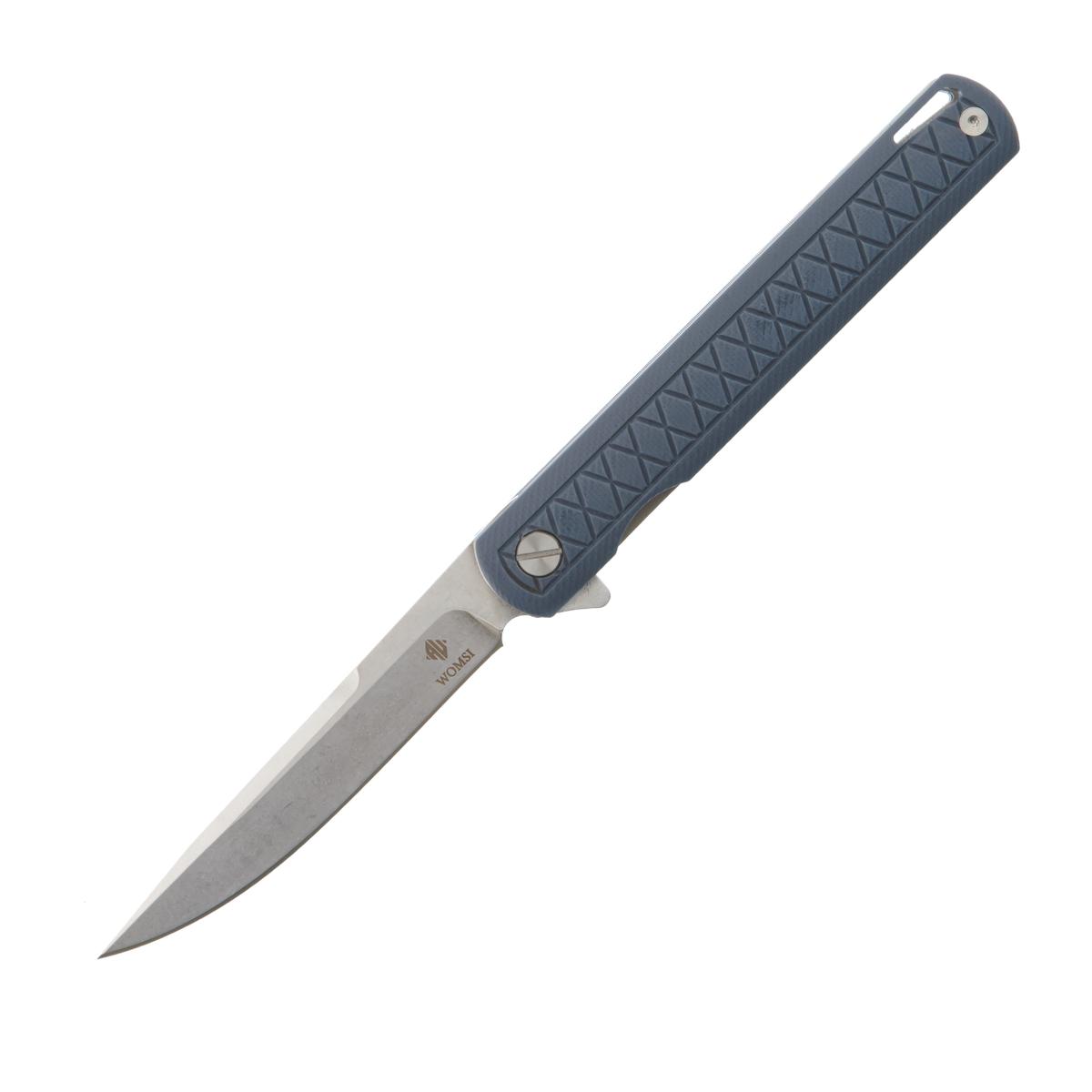 Womsi Wolf nóż składany blue G10 14C28N