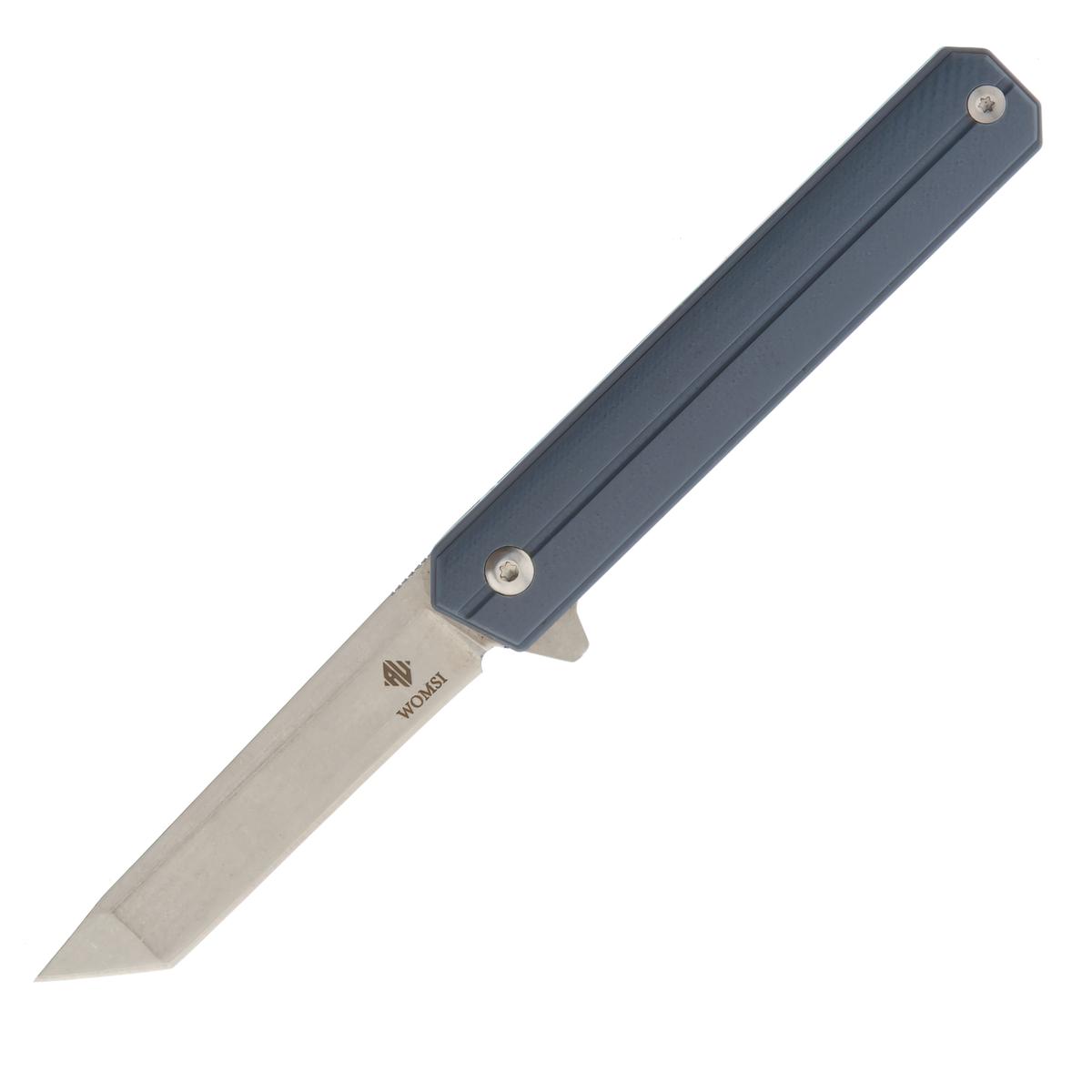 Womsi Wolf nóż składany tanto blue G10 v2 14C28N