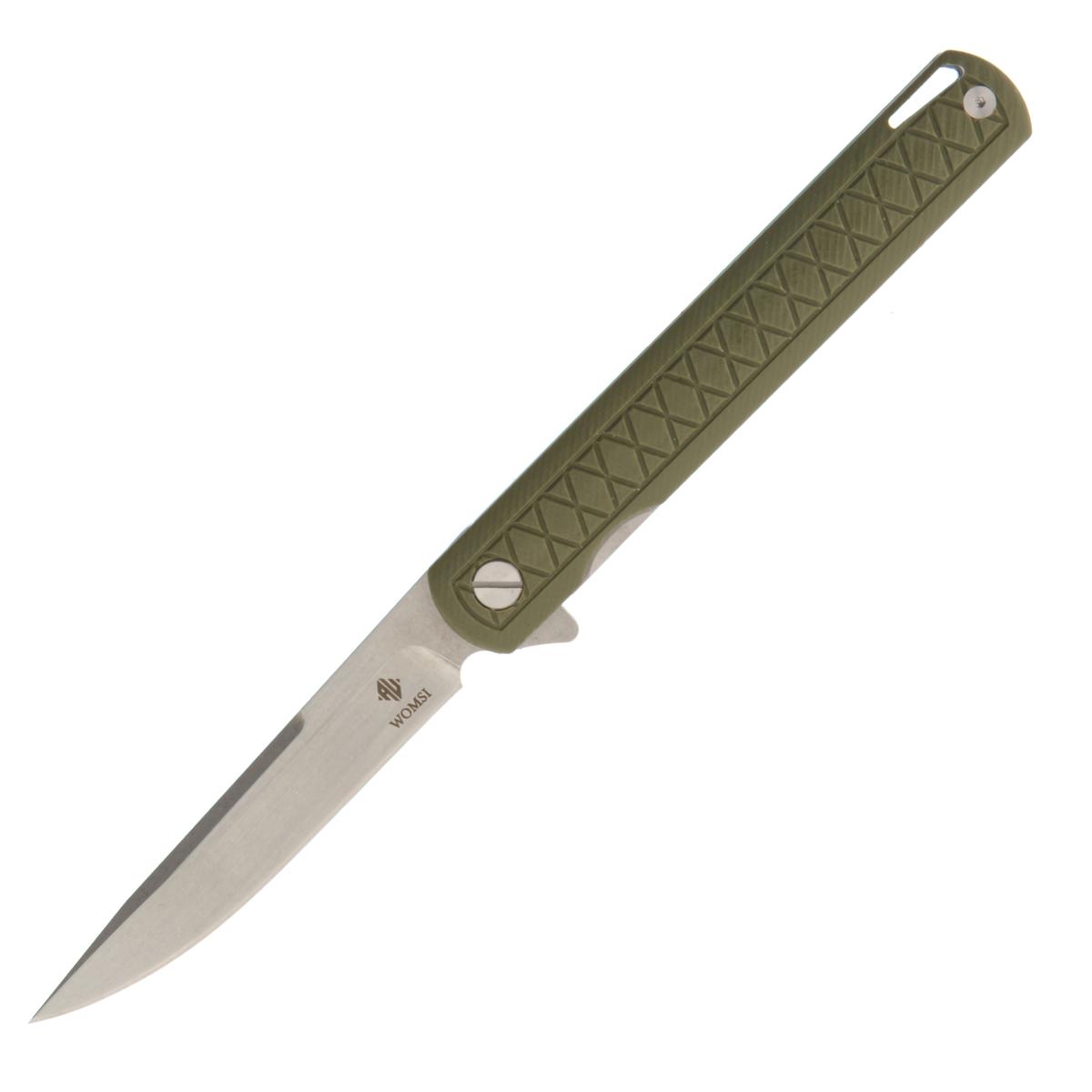 Womsi Wolf nóż składany green G10 14C28N